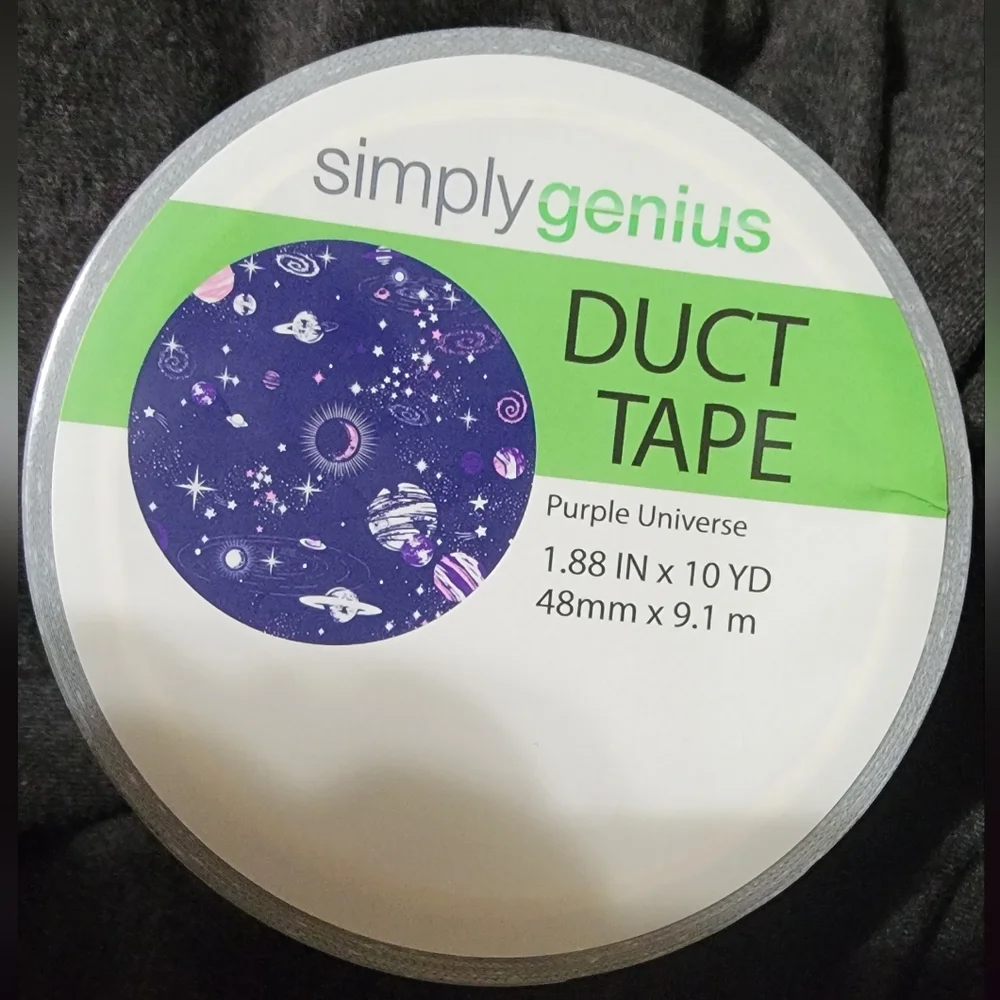 Simply Genius Craft Duct Tape Roll Print Universe Wide 10 Yards Earth Globe Star